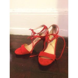 Steve Madden | Red Swede Sandals/Heels